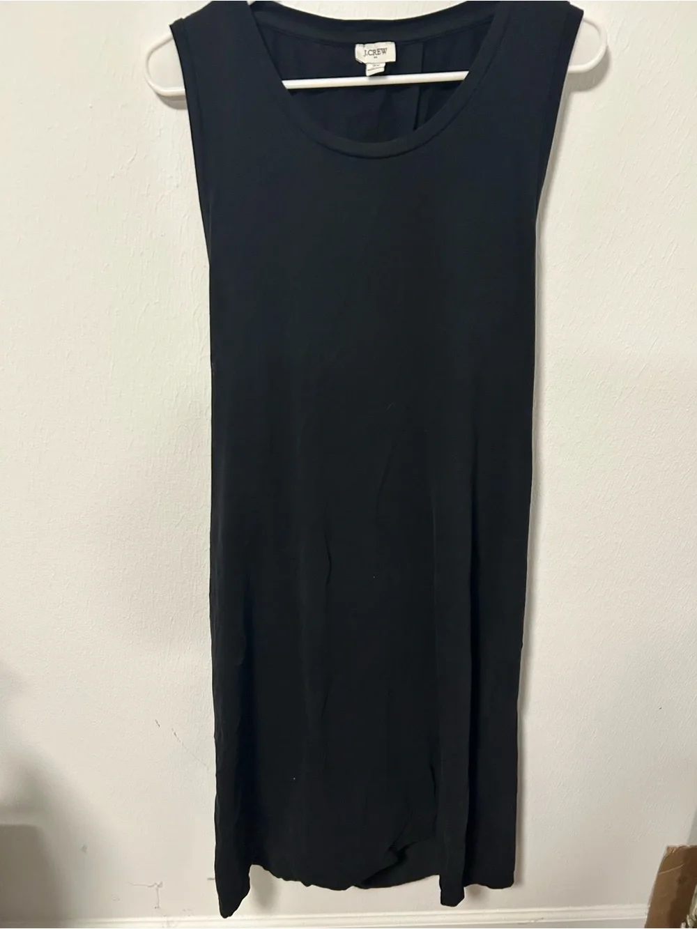 J. Crew Factory Black Sleeveless Midi Dress - Open Tie Back
